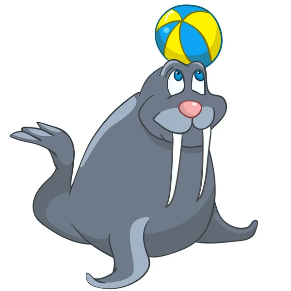 Zeichentrickfigur Robben — Stockvektor