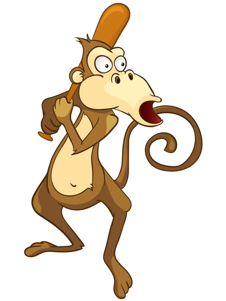Scimmia personaggio cartone animato — Vettoriale Stock