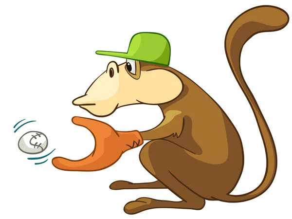 Cartoon Character Monkey — Stock Vector