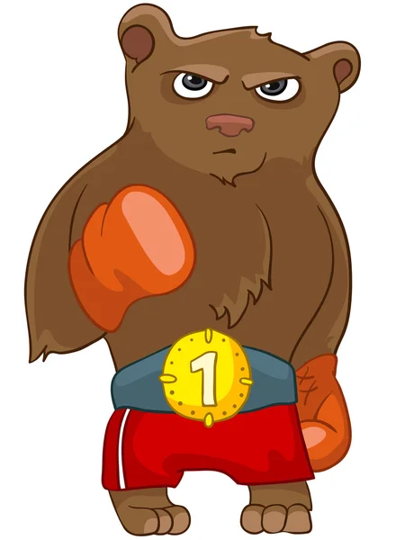Orso personaggio cartone animato — Vettoriale Stock