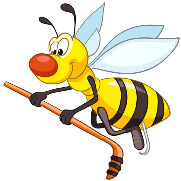 Cartoon Character Bee — Stock Vector