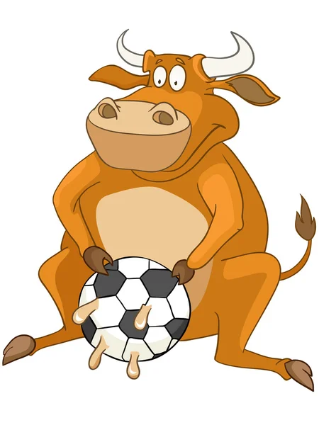 Kreslená postava kráva — Stockový vektor