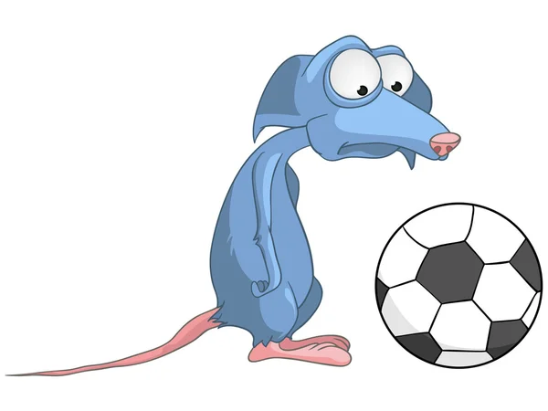 Kreslená postava myš — Stockový vektor