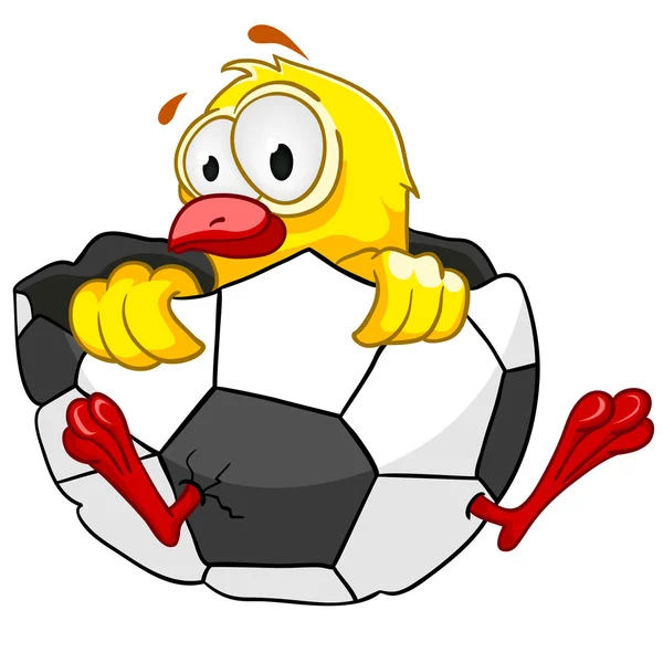 漫画のキャラクターの鶏 — ストックベクタ