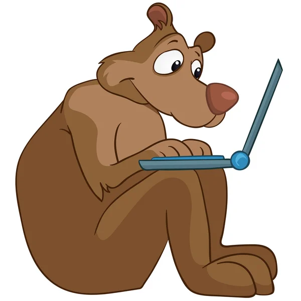 Charakter kreskówka niedźwiedź — Wektor stockowy