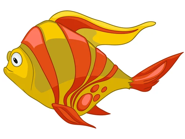 漫画のキャラクターの魚 — ストックベクタ