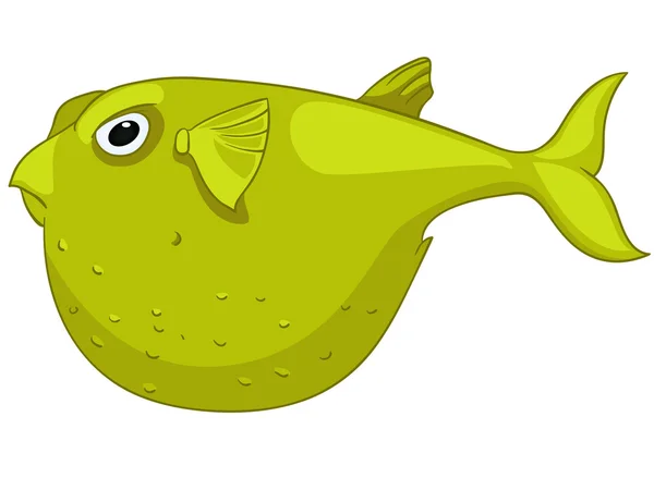 Tecknad karaktär fisk — Stock vektor