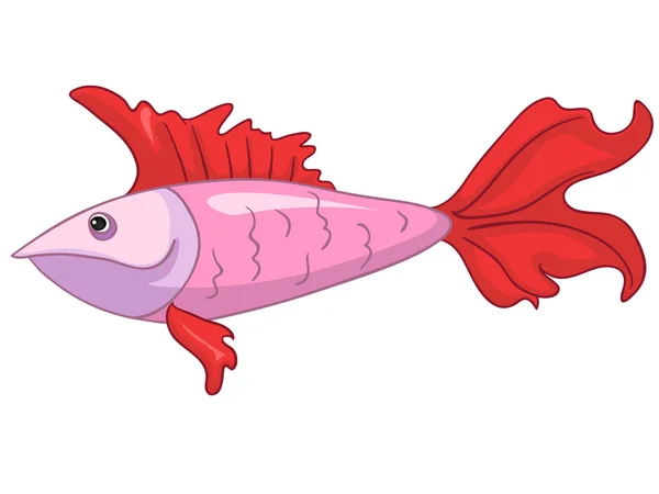 Çizgi film karakteri balık — Stok Vektör