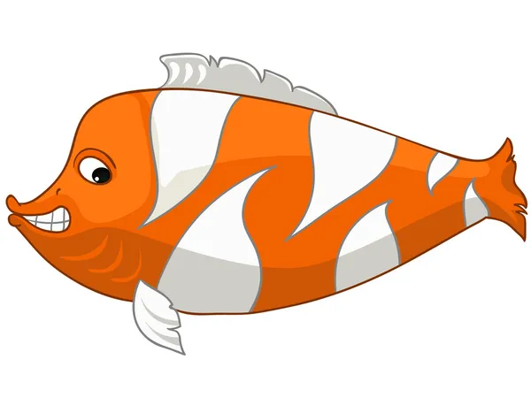 Zeichentrickfigur Fisch — Stockvektor