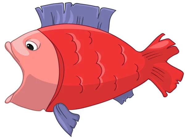Personaje de dibujos animados Fish — Vector de stock