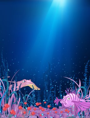 Ocean Underwater Cartoon clipart