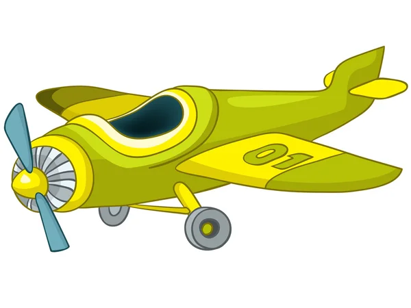 漫画の飛行機 — ストックベクタ