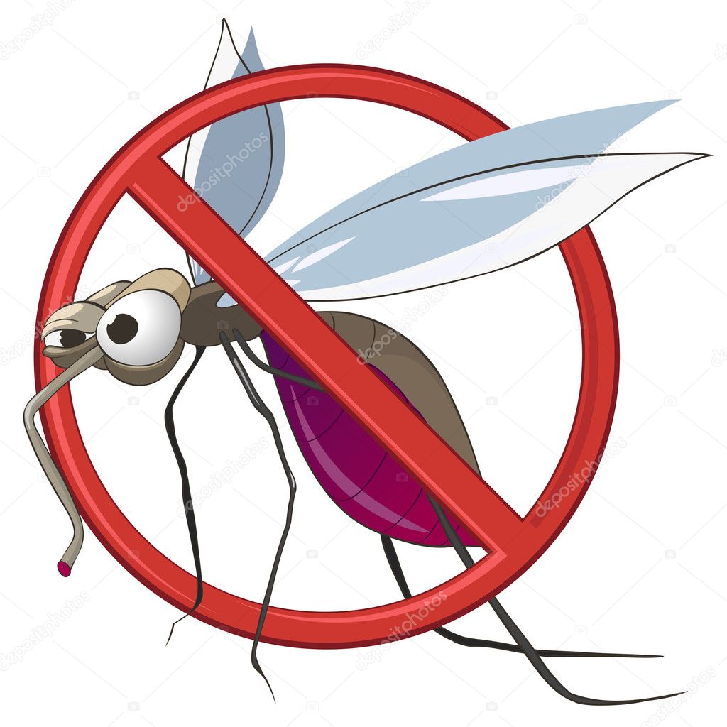 Cartoon STOP Mosquito