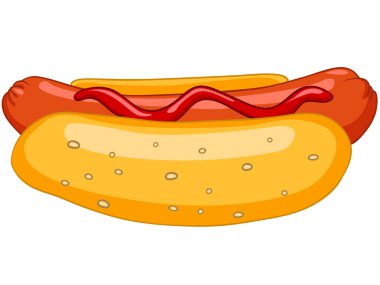 Cartoon Food Hotdog clipart