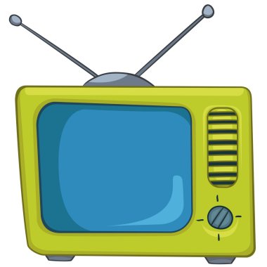 Cartoon Appliences Old TV clipart