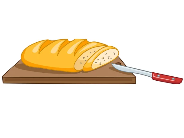 Pan de comida de dibujos animados — Vector de stock