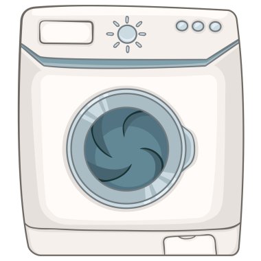 Cartoon Appliences Washing Machine clipart