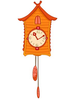 Cartoon Home Clock clipart