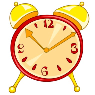 Cartoon Home Clock clipart