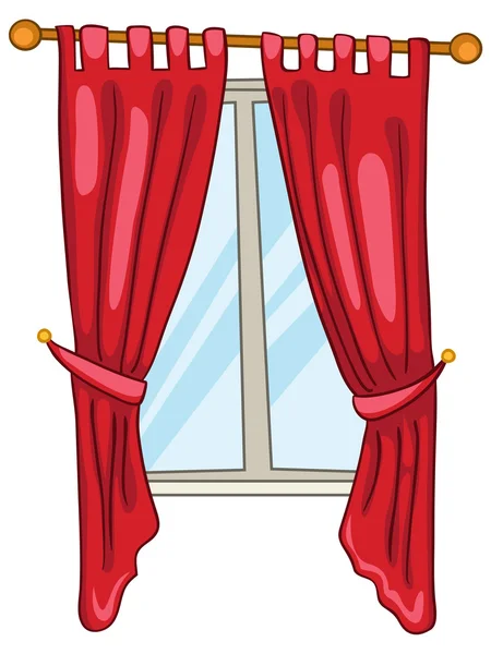 Домашнее окно мультфильма — стоковый вектор