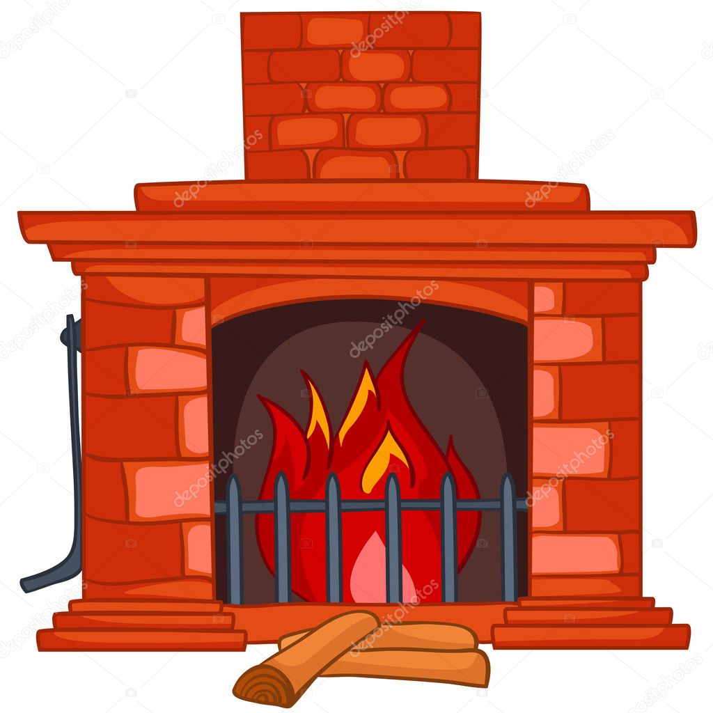 Cartoon Home Fireplace