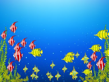 Ocean Underwater World clipart