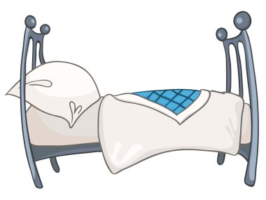 Cartoon Home Furniture Bed clipart