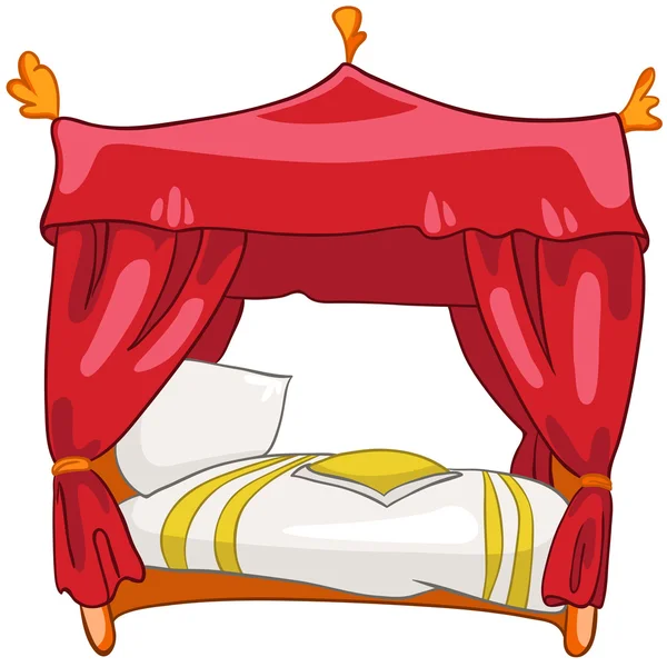Cartoon thuis meubilair bed — Stockvector