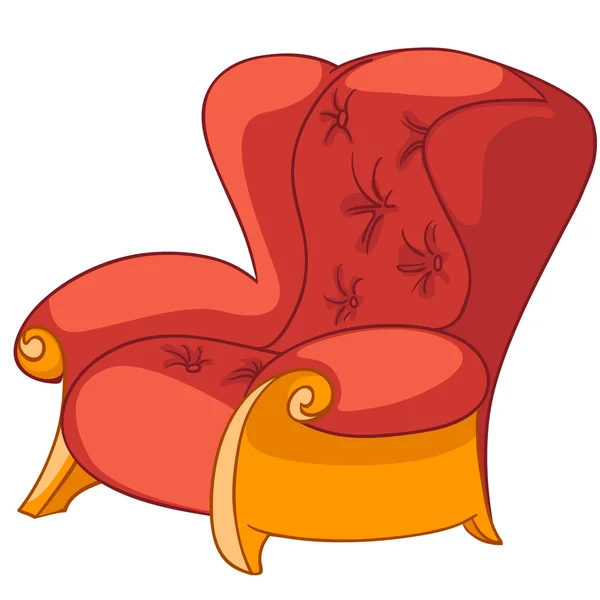 Chaise de meubles de maison de dessin animé — Image vectorielle