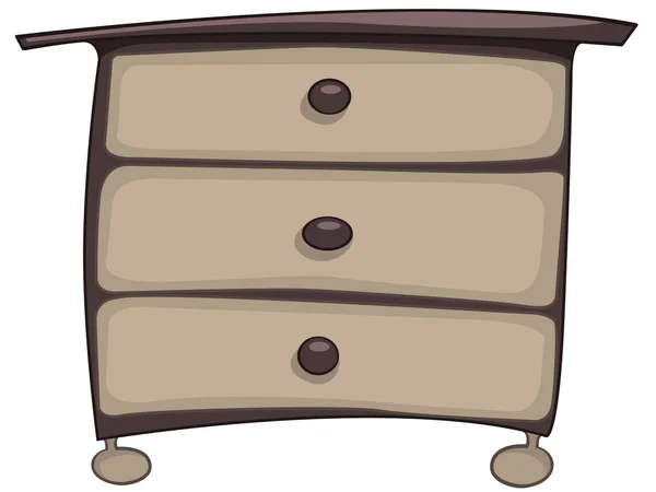 Caricatura Muebles para el hogar Pecho de cajones — Vector de stock