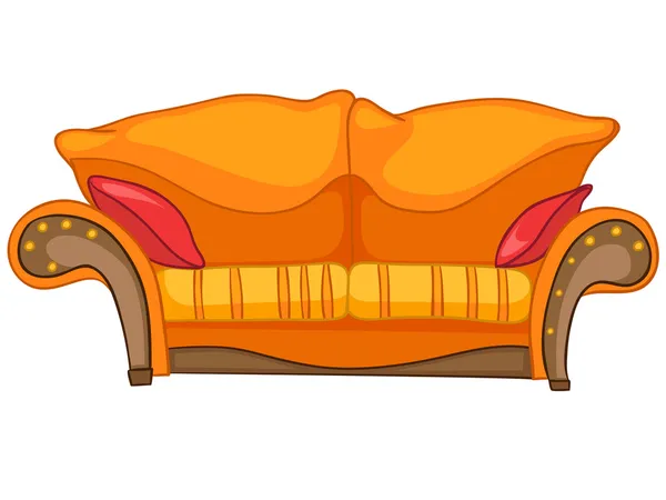 Cartoon Wohnmöbel Sofa — Stockvektor