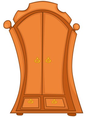 Cartoon Home Furniture Wardrobe clipart