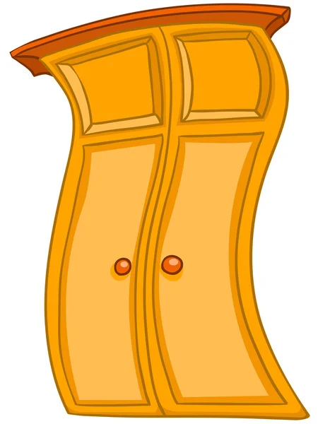 Cartoon Wohnmöbel Kleiderschrank — Stockvektor