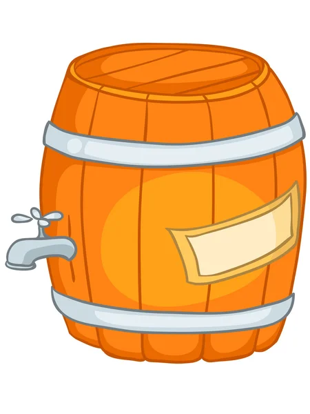 Cartoon Home Kitchen Barrel — Stock Vector