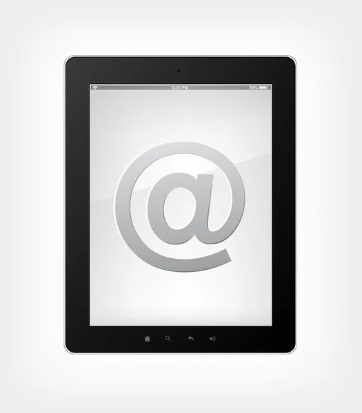 Concetto e-mail. Tablet PC — Vettoriale Stock