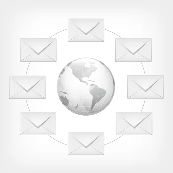 Concept de courrier — Image vectorielle