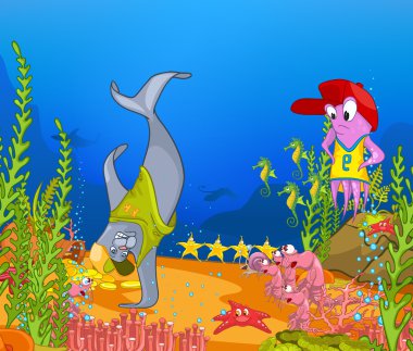 Ocean Underwater World clipart