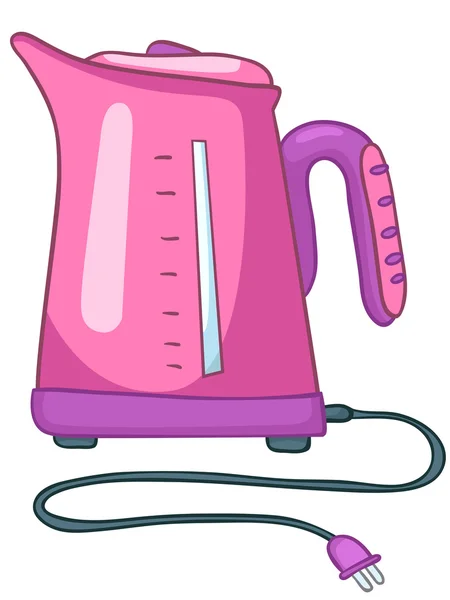 Cartoon Home Küche Wasserkocher — Stockvektor