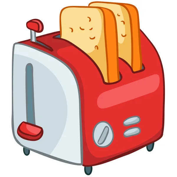 漫画家の台所のトースター — ストックベクタ
