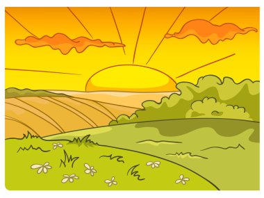 Cartoon Nature Landscape clipart