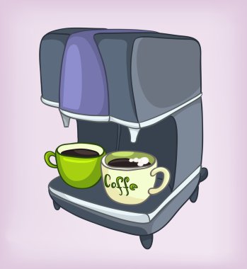 Cartoons Home Appliences Coffee Maker clipart