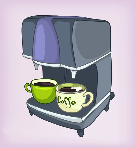 Kávovar domů appliences-karikatury — Stockový vektor