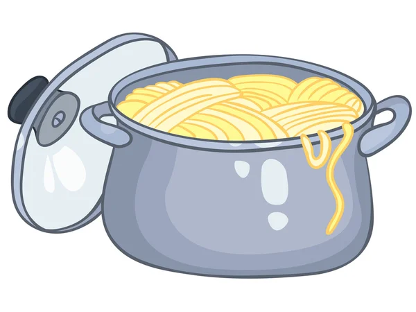 Cartoon Home Kitchen Pot — Stock Illustration Cartoon Home Kitchen Pot Stock Illustration