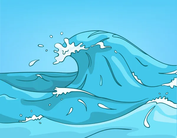 Desenhos animados Natureza Paisagem Mar — Vetor de Stock