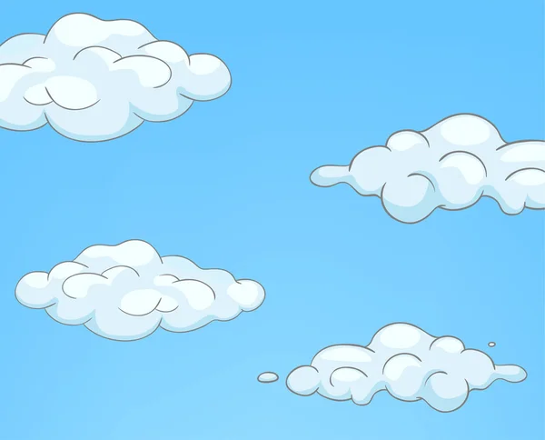 Σύννεφα του ουρανού χαρακτήρα κινουμένων σχεδίων — Διανυσματικό Αρχείο