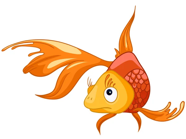 Kreslená postava ryba — Stockový vektor