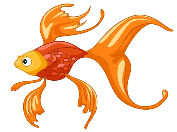 Kreslená postava ryba — Stockový vektor