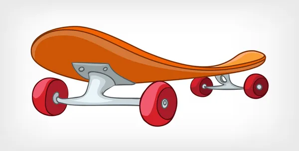 Мультфильм Домашний скейтборд — стоковый вектор