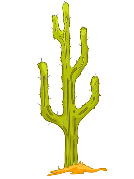 Cactus de la naturaleza de dibujos animados — Vector de stock