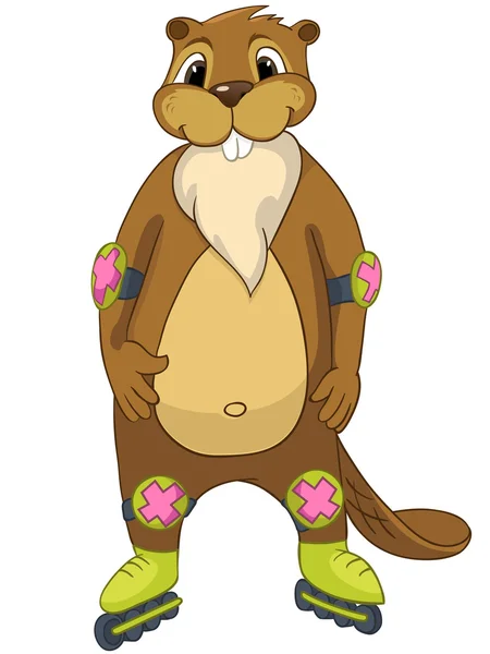 Beaver CREES. Rechercher Castor drôle par mot-clé "CRIS ". — Image vectorielle
